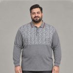 بلوز یقه دار سه دکمه طرحدار پنبه کریستال Arabob