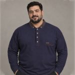 بلوز یقه دیپلمات چهار دکمه جنس پنبه برند bobtex