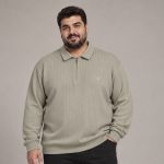بلوز یقه دار نیم زیپ یقه ساده بدون کشباف