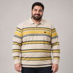 بلوز یقه دار سه دکمه راه دار افقی برند bobtex