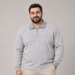 بلوز یقه دار نیم زیپ یقه سراستین کشباف برند Master