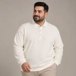 بلوز یقه دار سه دکمه طرح برجسته گندم ژاکارد برند master